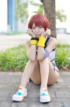 choker cosplay kairi_(kingdom_hearts) kingdom_hearts maitako miniskirt red_hair skirt tank_top rating:Safe score:2 user:nil!