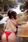 ass cosplay gauntlets hairbow kimono king_of_fighters kunoichi panties saku shiranui_mai thong wet rating:Safe score:0 user:nil!