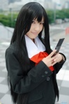 blazer blouse cellphone chamaro cosplay katsura_kotonoha pleated_skirt school_days school_uniform skirt rating:Safe score:0 user:nil!