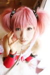 babydoll collar cosplay detached_sleeves hanamura_misaki kaname_madoka leash pink_hair puella_magi_madoka_magica twintails rating:Safe score:1 user:nil!