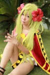 bracelets cape cosplay eiyuu_senki flowers green_hair kamehameha loincloth sash yae_maiko rating:Safe score:1 user:pixymisa