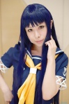 blue_hair cosplay hagihara_shiogi miniskirt momose_riyu sailor_uniform school_uniform skirt zaregoto_series rating:Safe score:0 user:nil!
