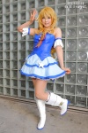 blonde_hair boots cosplay dress hoshii_miki idolmaster jiruko kneehighs rating:Safe score:2 user:nil!