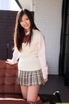 blouse dgc_0949 kneesocks murakami_yuri pleated_skirt school_uniform skirt sweater_vest rating:Safe score:0 user:nil!