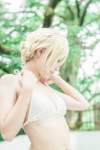 bikini blonde_hair braid cosplay darjeeling garden_(ii) girls_und_panzer hot_tub na-san swimsuit rating:Questionable score:2 user:Beako