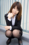 business_suit dress_shirt higurashi_rin pantyhose skirt rating:Safe score:2 user:pixymisa