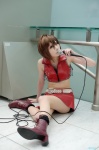 boots cosplay croptop default_costume houtou_singi meiko microphone midriff miniskirt skirt vocaloid rating:Safe score:3 user:nil!