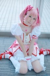 asuka_(ii) bows choker cosplay dress gloves hairbows kaname_madoka kneesocks necklace petticoat pink_hair puella_magi_madoka_magica twintails rating:Safe score:0 user:pixymisa