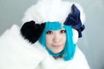 blue_hair bow cosplay ear_muffs fur fur_hat gloves hat kojika nanaroa_buke pixiv_fantasia_iii shawl rating:Safe score:0 user:pixymisa