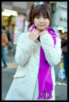 coat mizumoto_mana ponytail scarf rating:Safe score:0 user:nil!