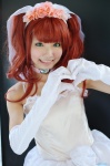 <3 choker cosplay dress elbow_gloves gloves himemiya_mahore idolmaster red_hair takatsuki_yayoi veil rating:Safe score:1 user:nil!