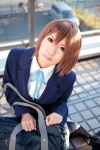 blazer blouse bookbag cosplay hirasawa_yui k-on! pleated_skirt ribbon_tie sakuragi_mui school_uniform skirt rating:Safe score:0 user:pixymisa