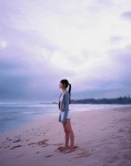 beach bikini_top jacket ocean ponytail shorts swimsuit toda_erika rating:Safe score:0 user:nil!