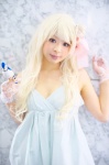 blonde_hair cleavage cosplay dress gloves mochigome_kurumi original rating:Safe score:0 user:nil!
