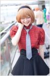 blonde_hair blouse candyfruit corset cosplay miniskirt pleated_skirt skirt tie tometo_kamu rating:Safe score:0 user:pixymisa
