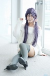 cosplay dress green_legwear love_live!_school_idol_project purple_hair roku_(ii) sweater_dress thighhighs toujou_nozomi twintails zettai_ryouiki rating:Safe score:1 user:nil!