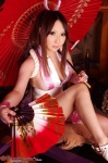 cleavage cosplay fan gauntlets hairbow kimono king_of_fighters kunoichi saku shiranui_mai umbrella rating:Safe score:1 user:nil!