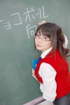 blouse chocoball cosplay glasses kazami_mizuho miniskirt onegai_chokoteacher onegai_teacher ponytail skirt vest rating:Safe score:0 user:nil!