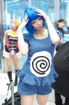 ahoge blue_hair cosplay jumper kaieda_kae pokemon poliwag tail thighhighs rating:Safe score:2 user:nil!