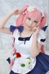 apron cosplay dress maid maid_uniform original pink_hair so-da twin_braids rating:Safe score:1 user:nil!