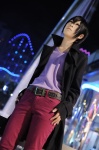 cosplay crossplay durarara!! heiwajima_kasuka hinata jeans trench_coat tshirt rating:Safe score:1 user:nil!