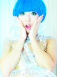 ahane_ahaneco bikini_top blue_hair cosplay original plastic_wrap swimsuit rating:Safe score:2 user:nil!