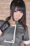 ashiya_noriko bakunyu_ge_2 cosplay cropped_jacket gloves king_of_fighters leona_heidern ponytail rating:Safe score:1 user:nil!