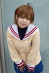 antenna_hair blazer blouse clannad cosplay furukawa_nagisa hair_clips mutsuki pleated_skirt skirt rating:Safe score:0 user:pixymisa