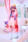 amatsuka_miyu cosplay dress hat patchouli_knowledge purple_hair robe thighhighs touhou zettai_ryouiki rating:Safe score:0 user:nil!