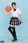 aoba_chieri basketball blouse pleated_skirt ponytail rq-star_602 school_uniform skirt skirt_lift thighhighs zettai_ryouiki rating:Safe score:1 user:nil!