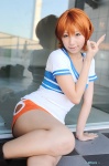 boots cosplay miniskirt nami_(one_piece) one_piece orange_hair shiriru skirt tshirt rating:Safe score:0 user:nil!