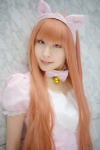animal_ears bell bowtie cat_ears cosplay dress mei original pink_eyes pink_hair rating:Safe score:0 user:pixymisa