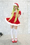 dress santa_costume skirt skirt_lift stocking_cap thighhighs yae_maiko zettai_ryouiki rating:Safe score:2 user:pixymisa