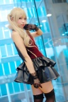 blonde_hair cosplay dress gloves original thighhighs twintails uri wings zettai_ryouiki rating:Safe score:3 user:nil!