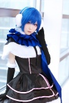 blue_hair cosplay dress ear_muffs elbow_gloves gloves hisui kaiko scarf shawl vocaloid rating:Safe score:1 user:nil!