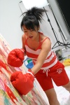 atelier bikini_top boxing_gloves isoyama_sayaka ponytail shorts swimsuit tank_top rating:Safe score:1 user:nil!