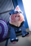 atsuki cleavage cosplay fan hat kimono pink_hair saigyouji_yuyuko suite_memory touhou rating:Safe score:0 user:nil!