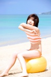 beach beach_ball bikini_bottom camisole matsui_erina ocean shirt_lift swimsuit tank_top rating:Safe score:0 user:nil!