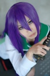 boots busujima_saeko cosplay garter_belt highschool_of_the_dead katana miniskirt purple_hair sailor_uniform school_uniform skirt soul sword thighhighs rating:Safe score:0 user:nil!