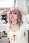 bell bow choker cleavage cosplay dress heterochromia k neko_(k) purple_hair yaya rating:Safe score:0 user:pixymisa