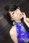 cosplay glasses looking_over_glasses minazuki_rui original qipao rating:Safe score:1 user:pixymisa