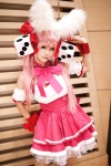 animal_ears bunny_ears cosplay di_gi_charat dress hairbows pink_hair ryuga twintails usada_hikaru rating:Safe score:0 user:nil!