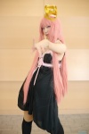 cosplay crown dress kneesocks megurine_luka necklace pantyhose pink_hair sheer_legwear shirato_miyuki vocaloid rating:Safe score:0 user:pixymisa