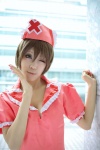 cosplay dress koiiro_byoutou_(vocaloid) meiko nurse nurse_cap nurse_uniform saku_(ii) vocaloid rating:Safe score:0 user:nil!