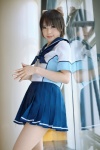 cosplay hairbow kipi love_plus pleated_skirt sailor_uniform school_uniform skirt takane_manaka rating:Safe score:3 user:nil!