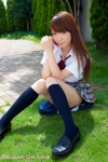 blouse bookbag hirayama_airi kneesocks pleated_skirt school_uniform skirt rating:Safe score:0 user:nil!