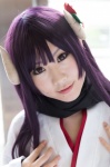 cosplay haori horns inu_boku_secret_service purple_eyes purple_hair shii shirakiin_ririchiyo rating:Safe score:0 user:pixymisa