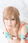 akitsu_honoka asuna_(sao) blonde_hair brown_eyes cosplay dress sword_art_online rating:Safe score:0 user:pixymisa