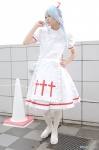 apron blue_hair cosplay crosscrossplay kouno_tooru kouzuki_suzuka nurse nurse_cap nurse_uniform pantyhose princess_princess rating:Safe score:1 user:nil!