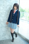 blazer blouse cosplay kneesocks k-on! nakano_azusa narihara_riku pleated_skirt school_uniform skirt twintails rating:Safe score:1 user:nil!